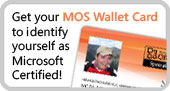 Get your Microsoft Office Specialist Wallet Card!