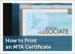 How to Print an MTA Certificate