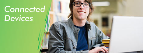 Young man working on computer