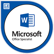 Microsoft Office Specialist Word 2013 Badge