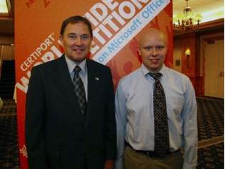 Jason Bays with Governor Herbert