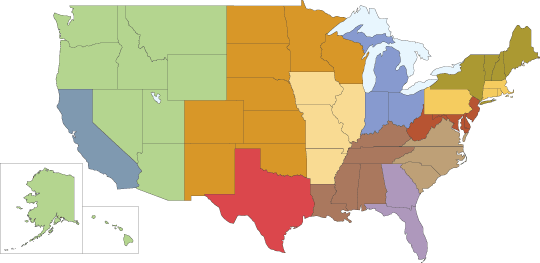 Regional Sales Consultants - US Map Regions